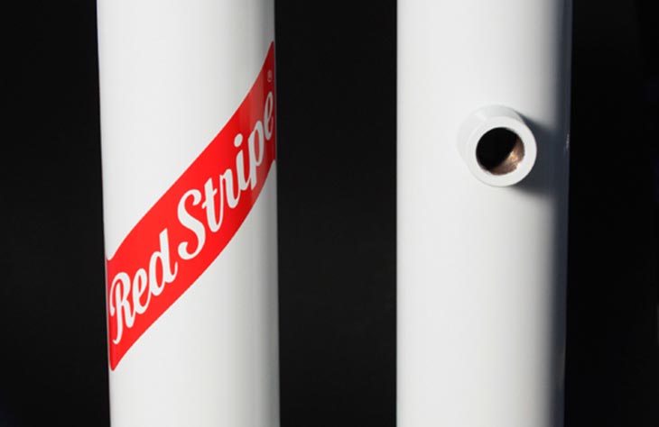 Rotary Printed Red Stripe Beer Pump